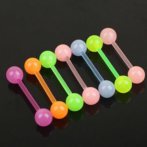 Luminous Glow Acrylic Tongue Piercing