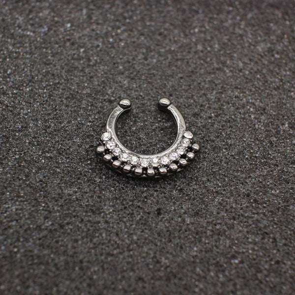 New fashion Crystal Black Piercing Nose Ring