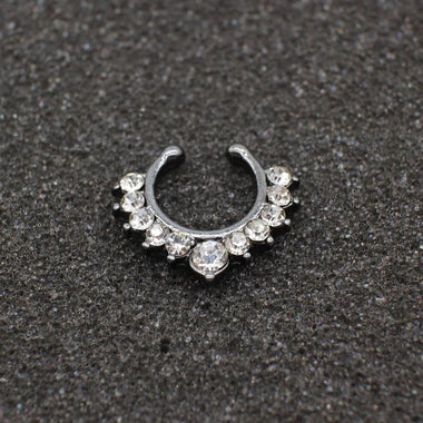 New fashion Crystal Black Piercing Nose Ring