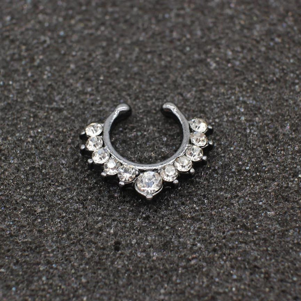 New fashion Crystal Black Piercing Nose Ring