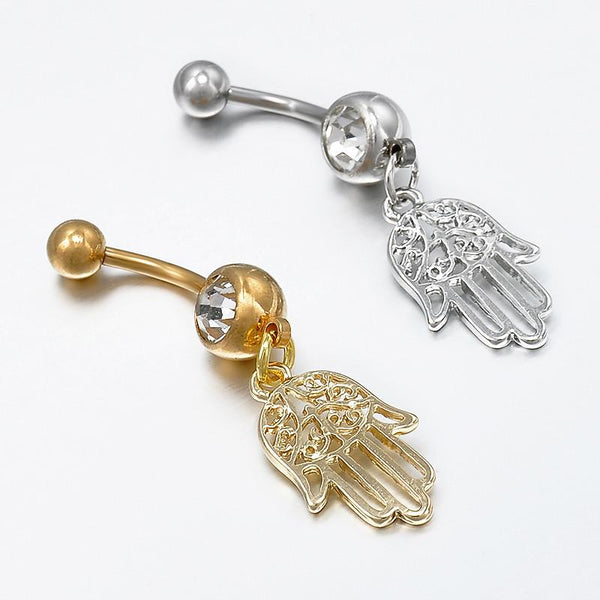 Gold Plated Stainless Steel Belly Button Ring Piercing