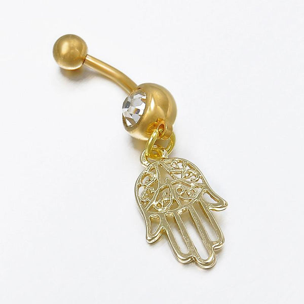Gold Plated Stainless Steel Belly Button Ring Piercing