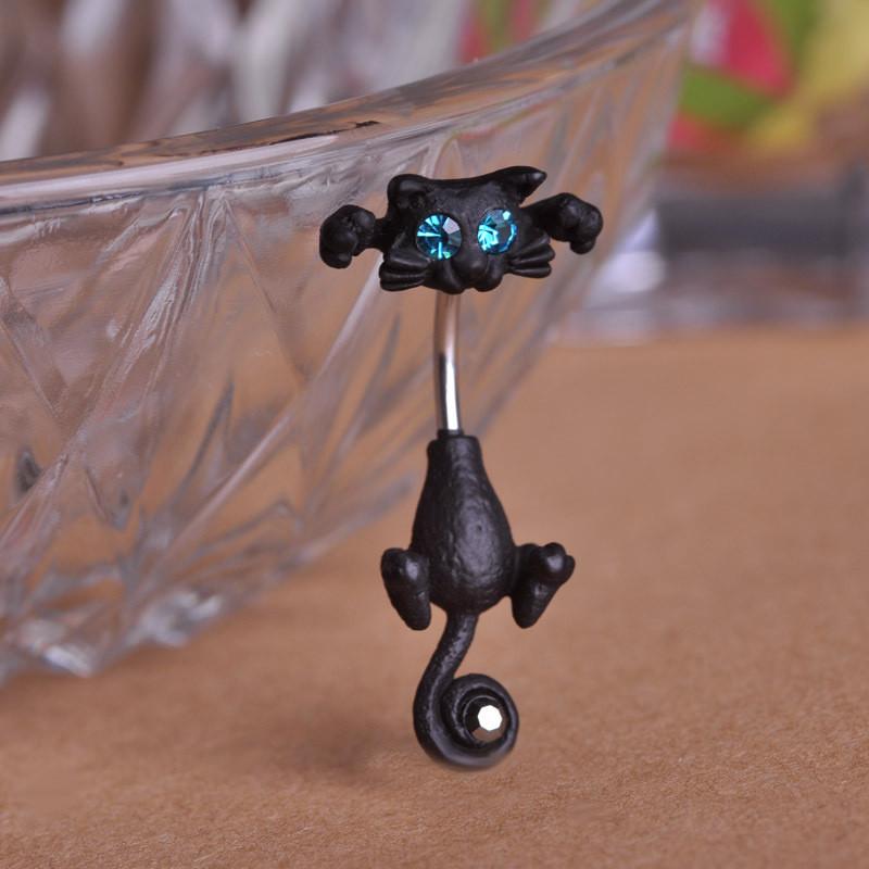 Customized Cat Piercing Belly Button Piercing
