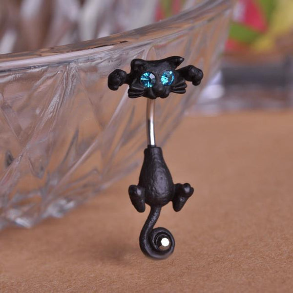 Customized Cat Piercing Belly Button Piercing