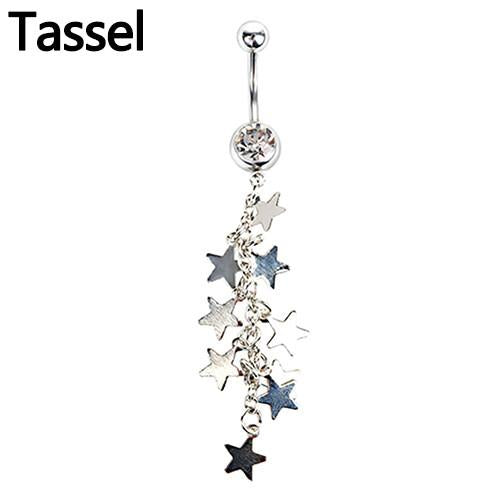 Rhinestone Butterfly Tree of Life Piercing Belly Button